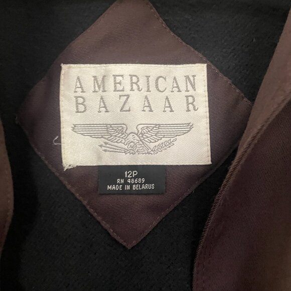 Vintage American Bazaar Women's Brown Trench Coat 12p Removable Lining - Picture 13 of 13